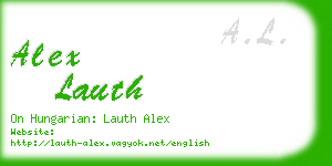 alex lauth business card